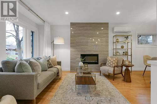 49 White Birch Road, Toronto, ON - Indoor Photo Showing Living Room With Fireplace