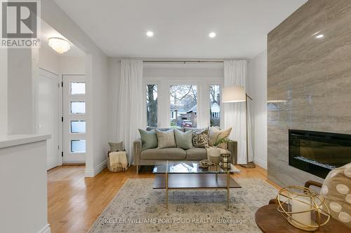 49 White Birch Road, Toronto, ON - Indoor Photo Showing Living Room With Fireplace