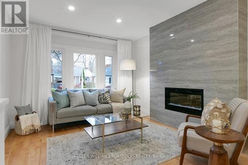 49 White Birch Road, Toronto, ON - Indoor Photo Showing Living Room With Fireplace