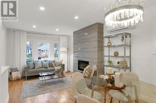 49 White Birch Road, Toronto, ON - Indoor Photo Showing Living Room With Fireplace