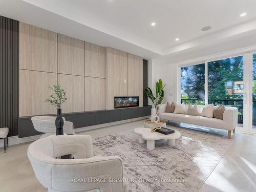 5 Holborne Ave, Toronto, ON - Indoor Photo Showing Living Room With Fireplace