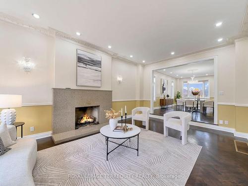 166 Arnold Ave, Vaughan, ON - Indoor Photo Showing Living Room With Fireplace