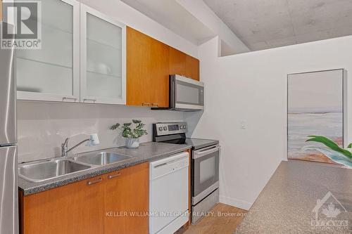 301 - 383 Cumberland Street, Ottawa, ON - Indoor Photo Showing Kitchen With Double Sink