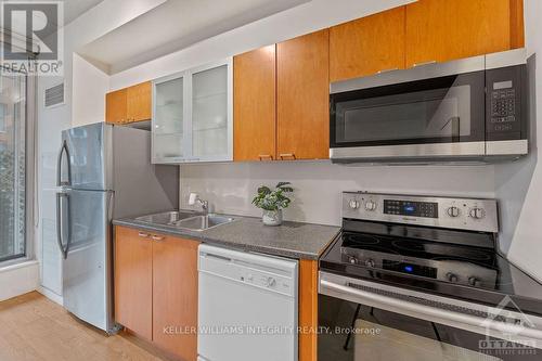 301 - 383 Cumberland Street, Ottawa, ON - Indoor Photo Showing Kitchen With Double Sink