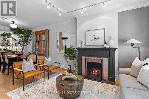 109 Glenmore Road, Toronto, ON - Indoor Photo Showing Living Room With Fireplace