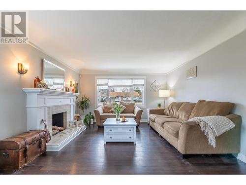 9718 Julia Street, Summerland, BC - Indoor Photo Showing Living Room With Fireplace