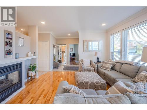 10505 Elliott St Unit# 1, Summerland, BC - Indoor Photo Showing Living Room With Fireplace