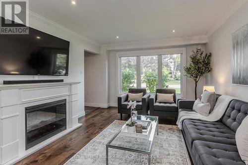 1771 Heather Hills Drive, Burlington, ON - Indoor Photo Showing Living Room With Fireplace