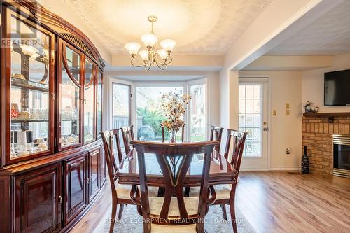 85 Royalvista Drive, Hamilton, ON - Indoor Photo Showing Dining Room With Fireplace