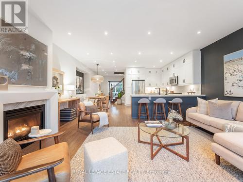 141 Courcelette Road, Toronto, ON - Indoor Photo Showing Living Room With Fireplace