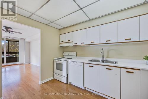 104 - 181 Collier Street, Barrie, ON - Indoor Photo Showing Kitchen With Double Sink