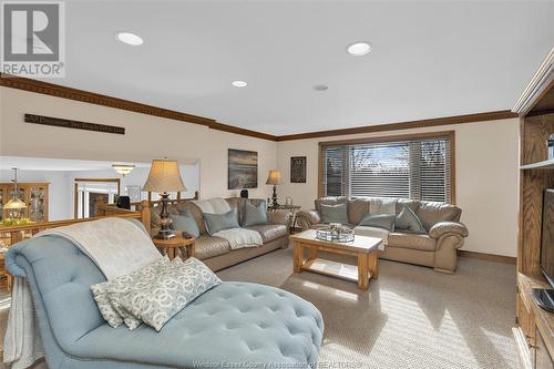 2066 Rowley Park Drive, Kingsville, ON - Indoor Photo Showing Living Room With Fireplace