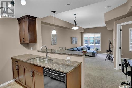 208 1220 Blackfoot Drive, Regina, SK - Indoor Photo Showing Kitchen With Double Sink