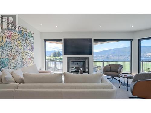 331 & 345 Lower Bench Road, Penticton, BC - Indoor Photo Showing Living Room With Fireplace