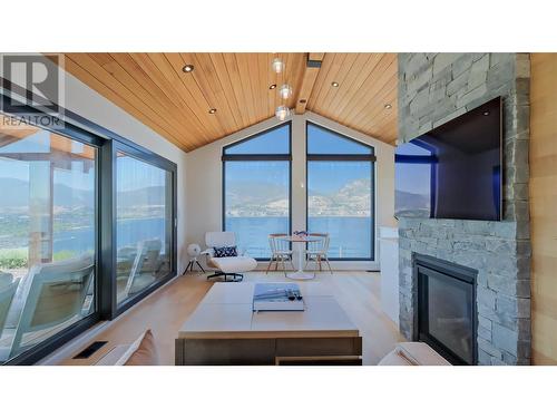 331 & 345 Lower Bench Road, Penticton, BC - Indoor With Fireplace