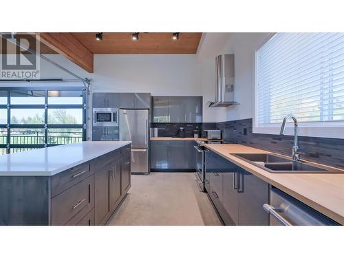 331 & 345 Lower Bench Road, Penticton, BC - Indoor Photo Showing Kitchen With Double Sink