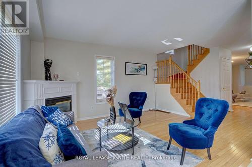 60 Haverhill Crescent, Whitby, ON - Indoor Photo Showing Living Room With Fireplace