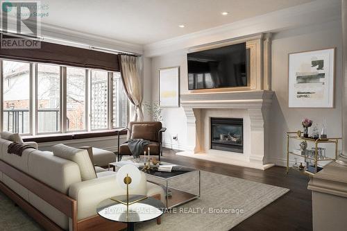 35 Holkham Avenue, Hamilton, ON - Indoor Photo Showing Living Room With Fireplace