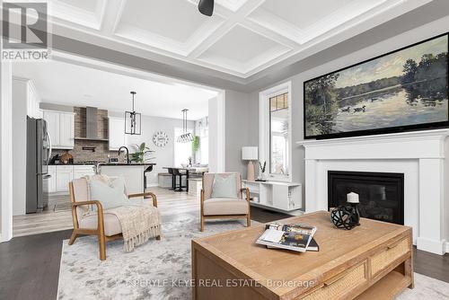 80 Chambery Street, Bracebridge, ON - Indoor Photo Showing Living Room With Fireplace