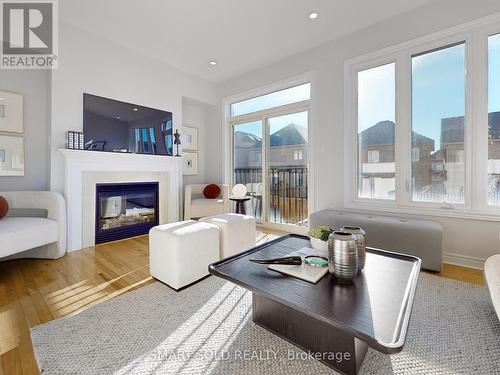 67 Paper Mills Crescent, Richmond Hill, ON - Indoor Photo Showing Living Room With Fireplace