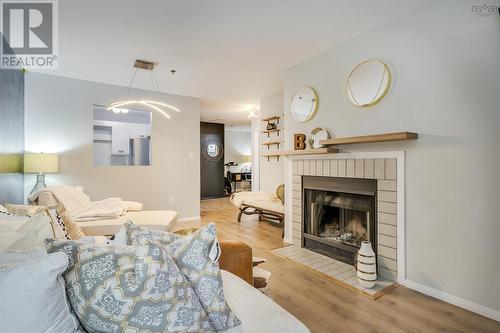 416 3700 John Parr Drive, Halifax, NS - Indoor Photo Showing Living Room With Fireplace