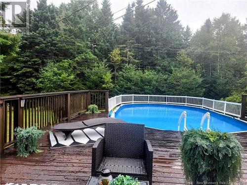 55 Monaco Drive, Rothesay, NB - Outdoor With Above Ground Pool With Deck Patio Veranda With Backyard