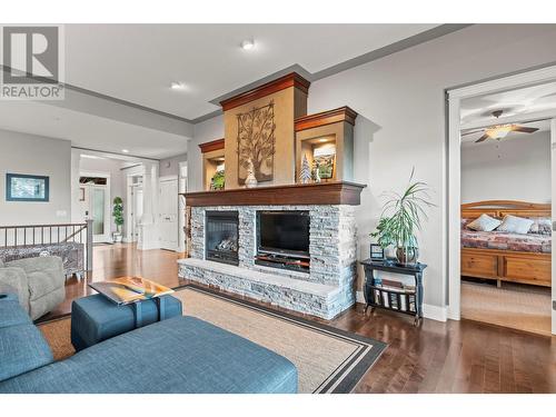 242 Dormie Place, Vernon, BC - Indoor Photo Showing Living Room With Fireplace