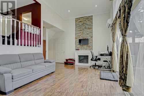 70 - 70 Mccallum Court, Brampton, ON - Indoor Photo Showing Living Room With Fireplace