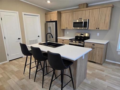 53 Prairie Oaks Drive, Mitchell, MB - Indoor Photo Showing Kitchen With Double Sink