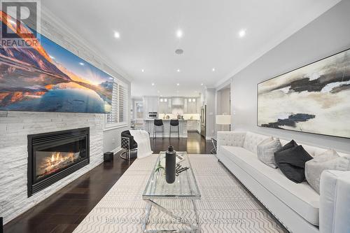 117 Sleepy Hollow Place, Whitby, ON - Indoor Photo Showing Living Room With Fireplace