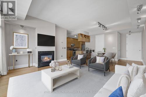 602 - 260 Besserer Street, Ottawa, ON - Indoor Photo Showing Living Room With Fireplace