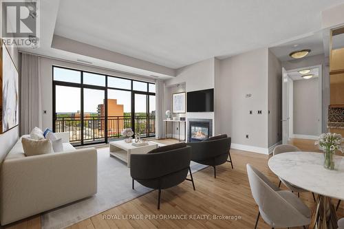 602 - 260 Besserer Street, Ottawa, ON - Indoor Photo Showing Living Room With Fireplace