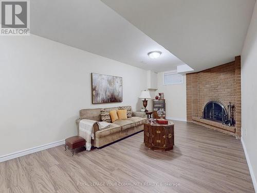 18 Courtsfield Crescent, Toronto, ON - Indoor Photo Showing Living Room With Fireplace