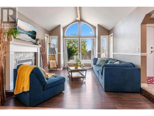 2404 Wiltse Drive, Penticton, BC - Indoor Photo Showing Living Room With Fireplace