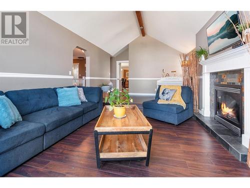 2404 Wiltse Drive, Penticton, BC - Indoor Photo Showing Living Room With Fireplace