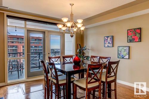 #1701 9020 Jasper Av Nw, Edmonton, AB - Indoor Photo Showing Dining Room