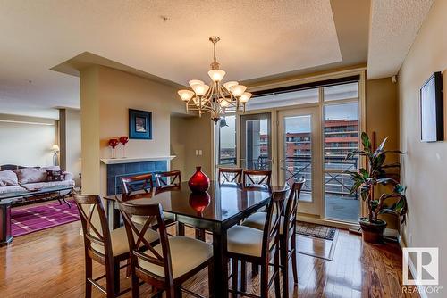 #1701 9020 Jasper Av Nw, Edmonton, AB - Indoor Photo Showing Dining Room