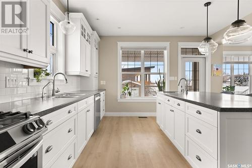 52 Fairway Crescent, White City, SK - Indoor Photo Showing Kitchen With Double Sink