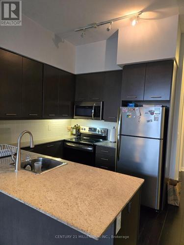 411 - 365 Prince Of Wales Drive, Mississauga, ON - Indoor Photo Showing Kitchen With Stainless Steel Kitchen With Double Sink