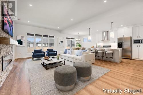 6755 Shaker Lane, Plympton-Wyoming, ON - Indoor Photo Showing Living Room With Fireplace