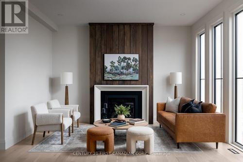 2160 Linkway Boulevard, London, ON - Indoor Photo Showing Living Room With Fireplace