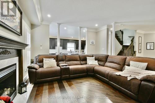 1385 Sheldon Street, Innisfil, ON - Indoor Photo Showing Living Room With Fireplace