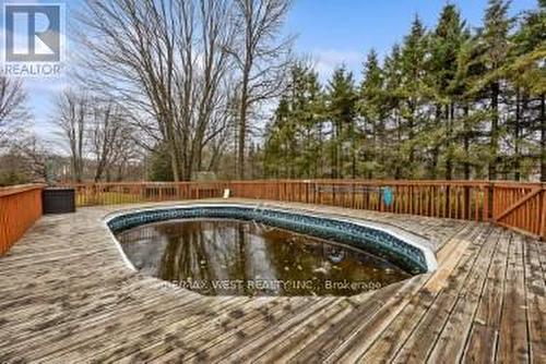 4453 Concession 10, Ramara, ON - Outdoor With Above Ground Pool With Deck Patio Veranda With Backyard