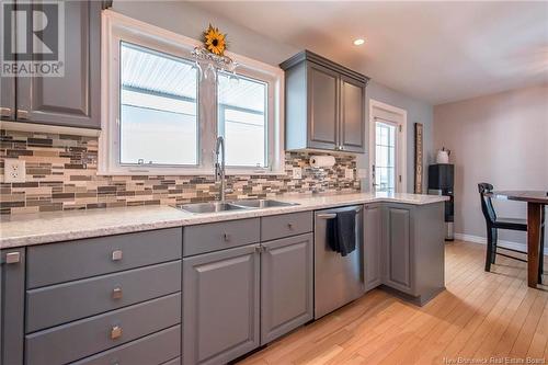 588 Guthrie Road, Bloomfield, NB - Indoor Photo Showing Kitchen With Double Sink