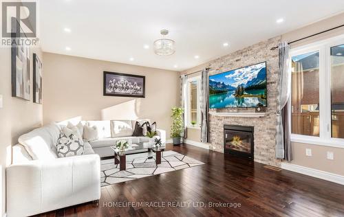 35 Killick Road, Brampton, ON - Indoor Photo Showing Living Room With Fireplace