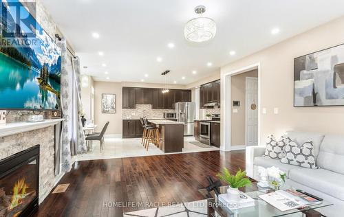 35 Killick Road, Brampton, ON - Indoor Photo Showing Living Room With Fireplace