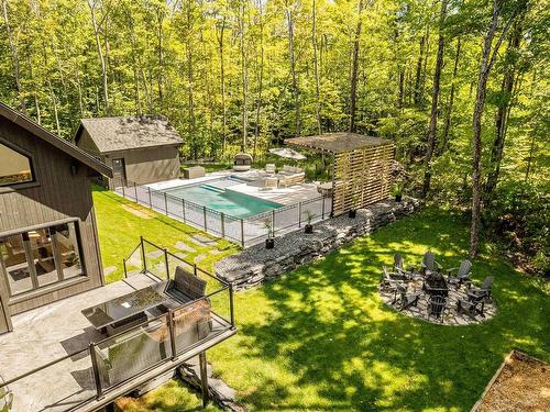 Aerial photo - 27 Rue De L'Orée-Des-Bois, Saint-Denis-De-Brompton, QC - Outdoor With Backyard