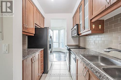 1103 - 18 Holmes Avenue, Toronto, ON - Indoor Photo Showing Kitchen With Double Sink