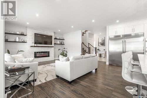 515 Kenaschuk Way, Saskatoon, SK - Indoor Photo Showing Living Room With Fireplace