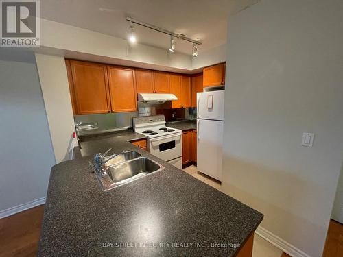 1010 - 1 Elm Drive, Mississauga, ON - Indoor Photo Showing Kitchen With Double Sink